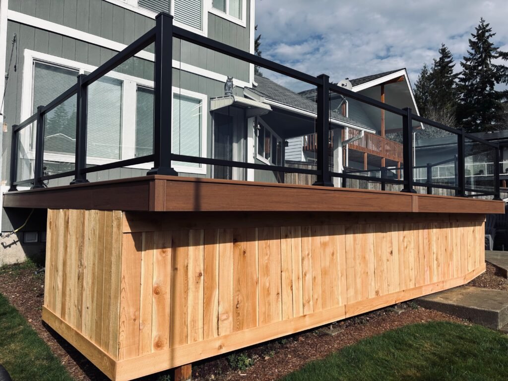Composite Deck - Glass Handrail